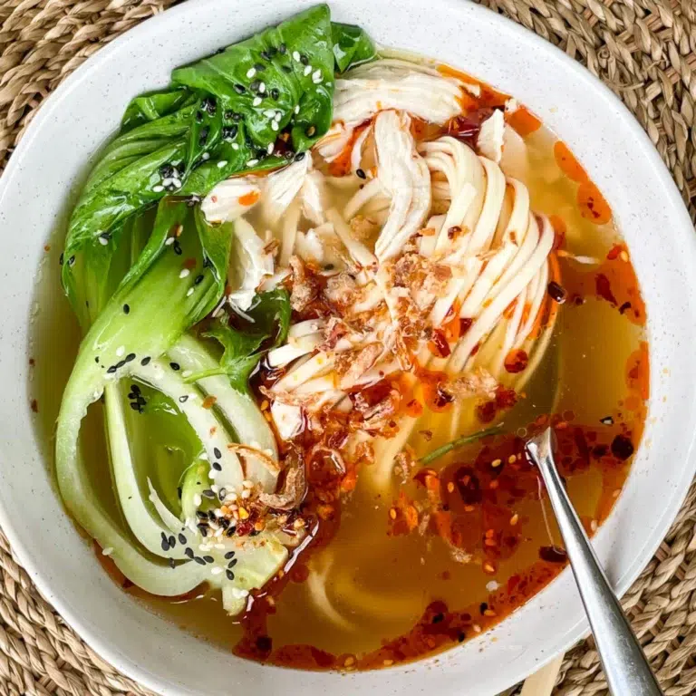 Poached Chicken Asian Soup Recipe