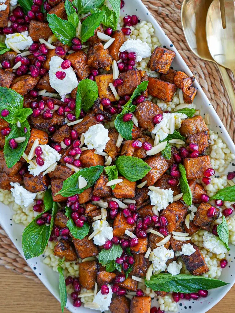 Pumpkin Pearl Cous Cous and Feta Salad