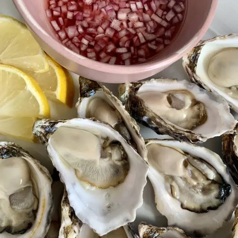 Oysters with Red Wine Vinaigrette Recipe