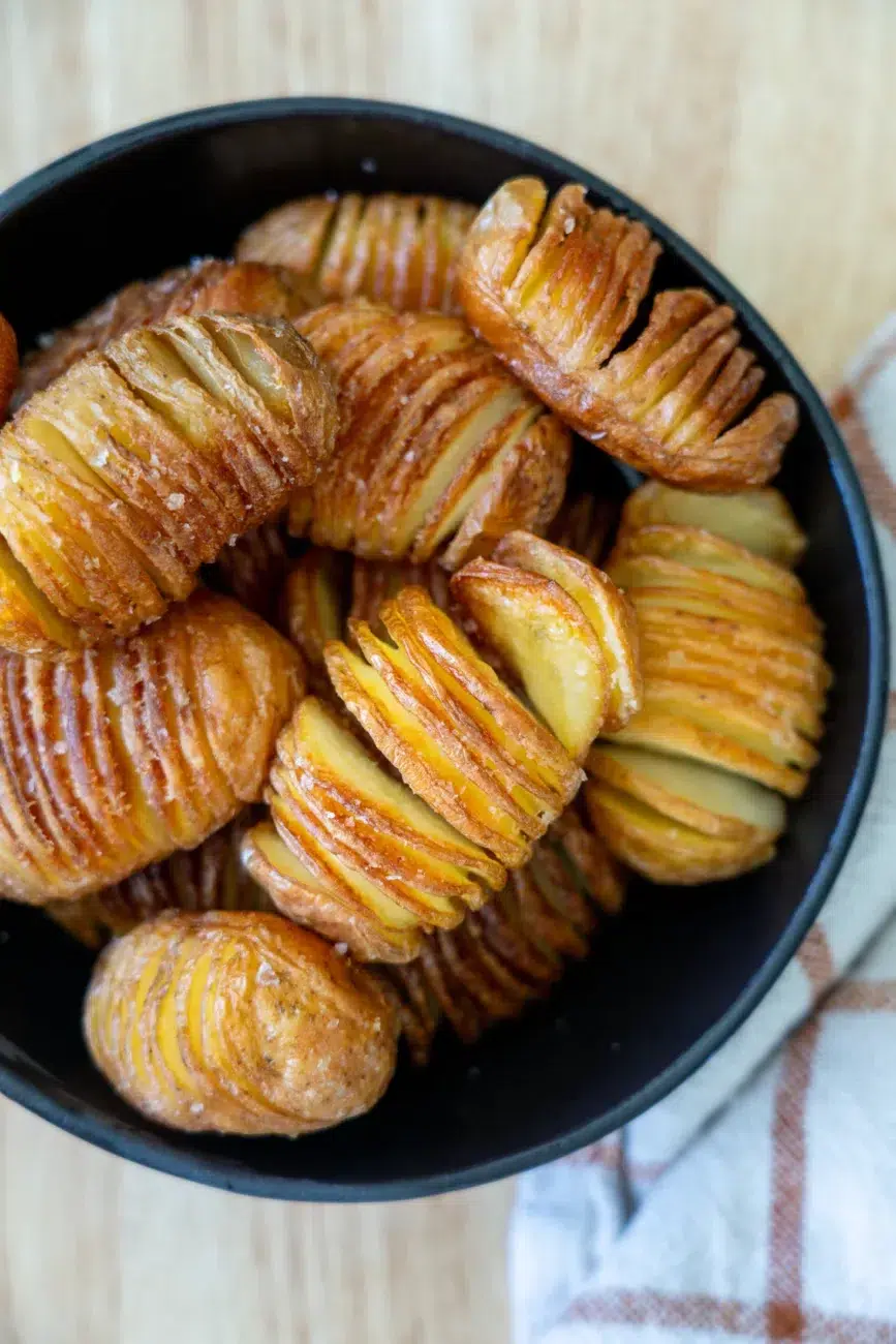 Freshly Fried Hasselback Potatoes