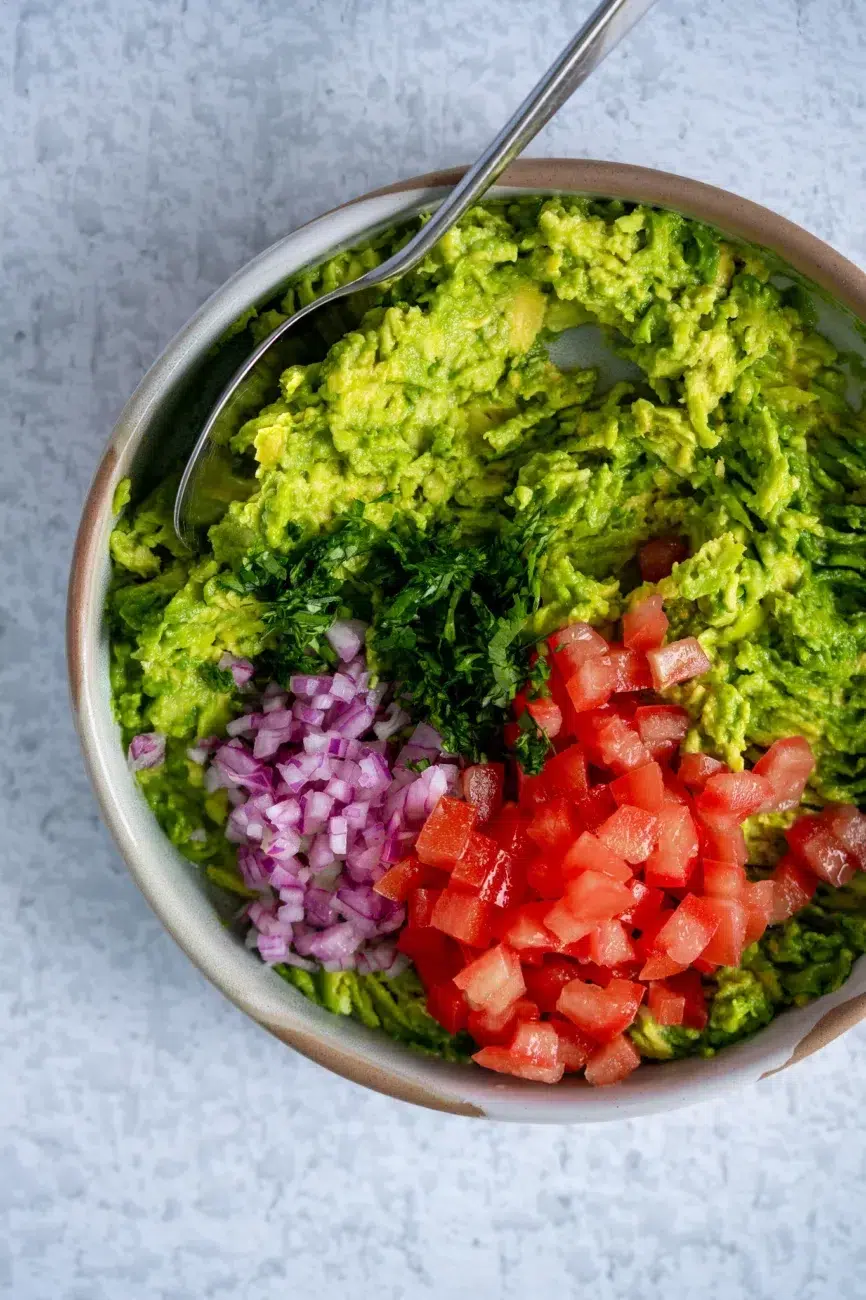 Guacamole Recipe Ingredients before mixing