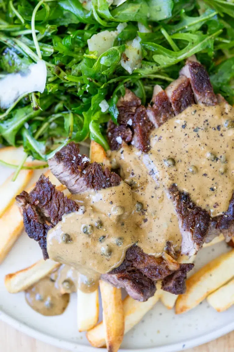 Creamy Peppercorn Sauce Beef Steak
