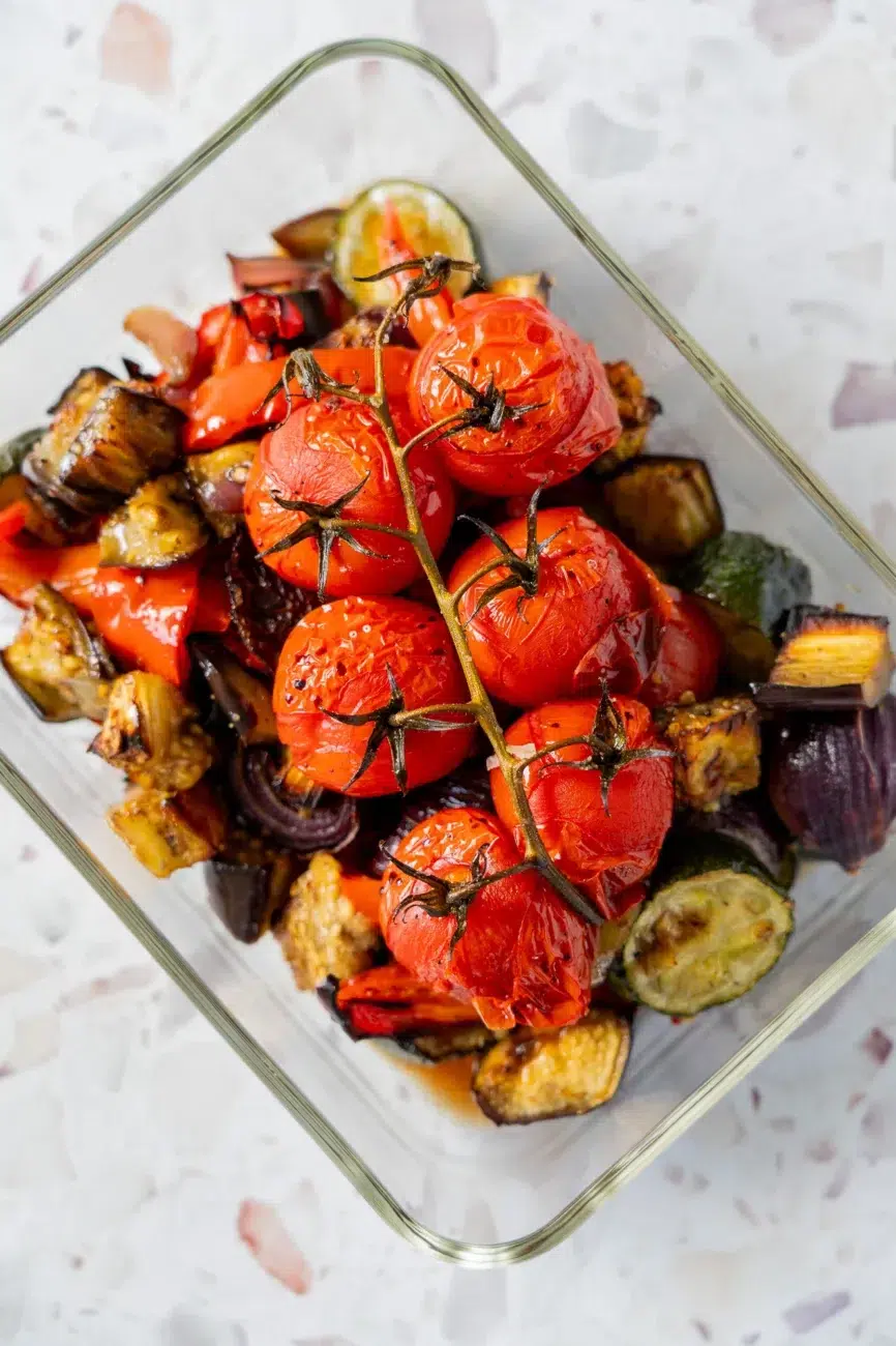 Mediterranean Roasted Vegetables in container