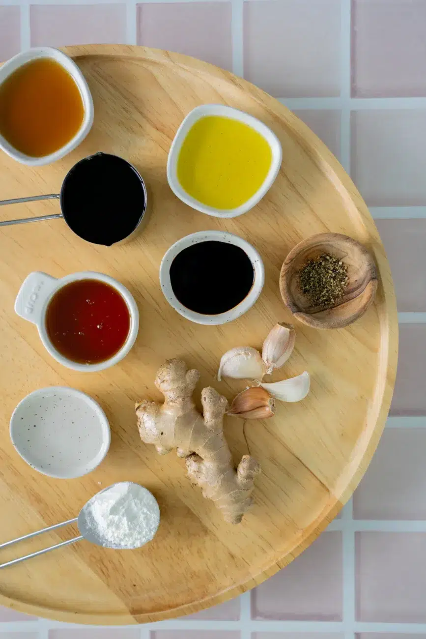 Honey soy chicken traybake recipe sauce ingredients