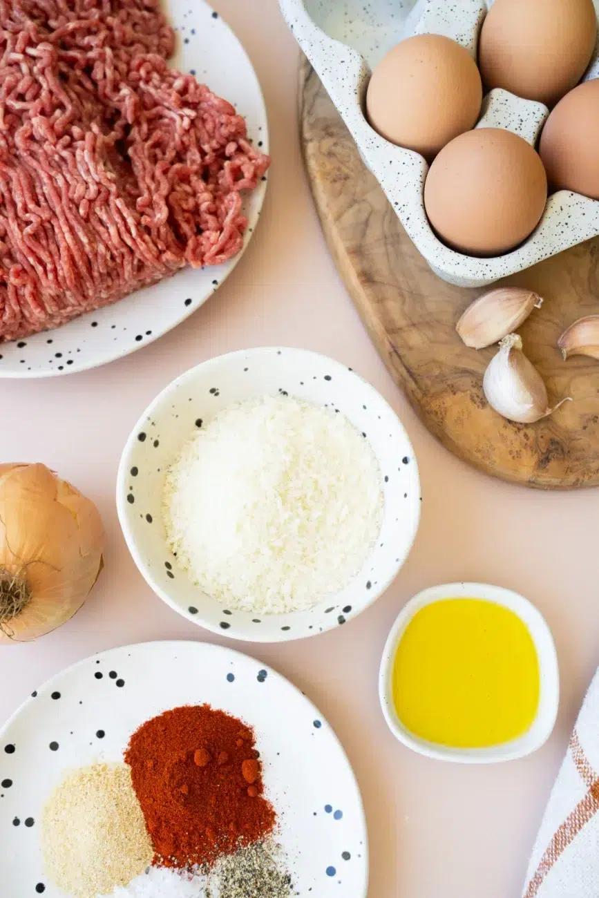 Recipe ingredients for the BBQ meatballs