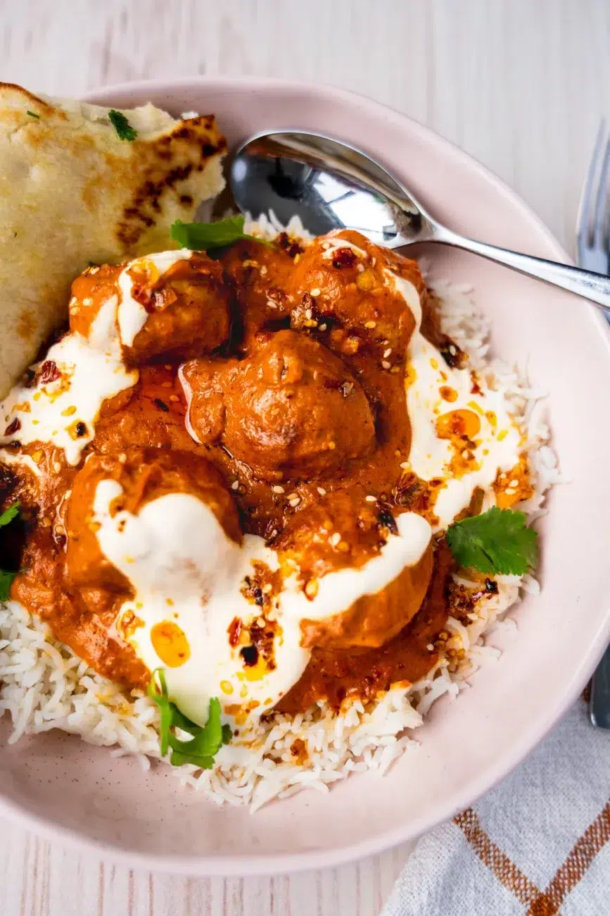 Butter Chicken Meatball Recipe Serving Suggestion