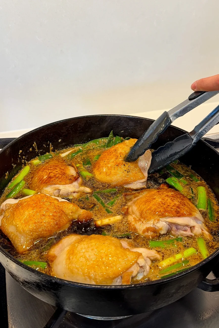 Chicken in soy braising liquid with star anise