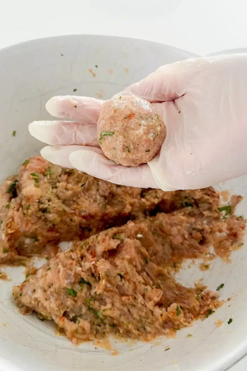 Rolled Chicken Meatball