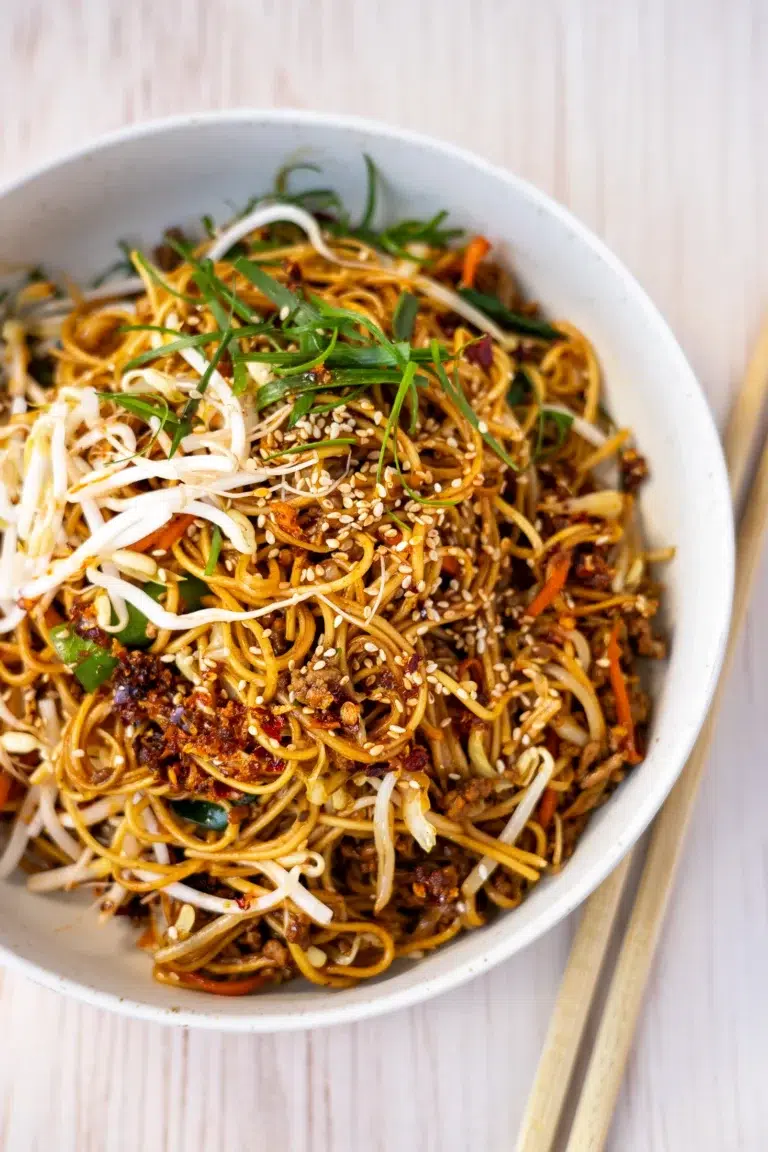 Sticky Soy Beef Mince Noodle Recipe