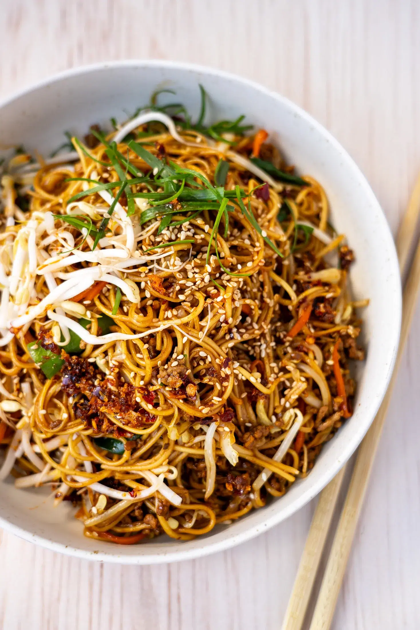 Sticky Soy Beef Mince Noodle Recipe